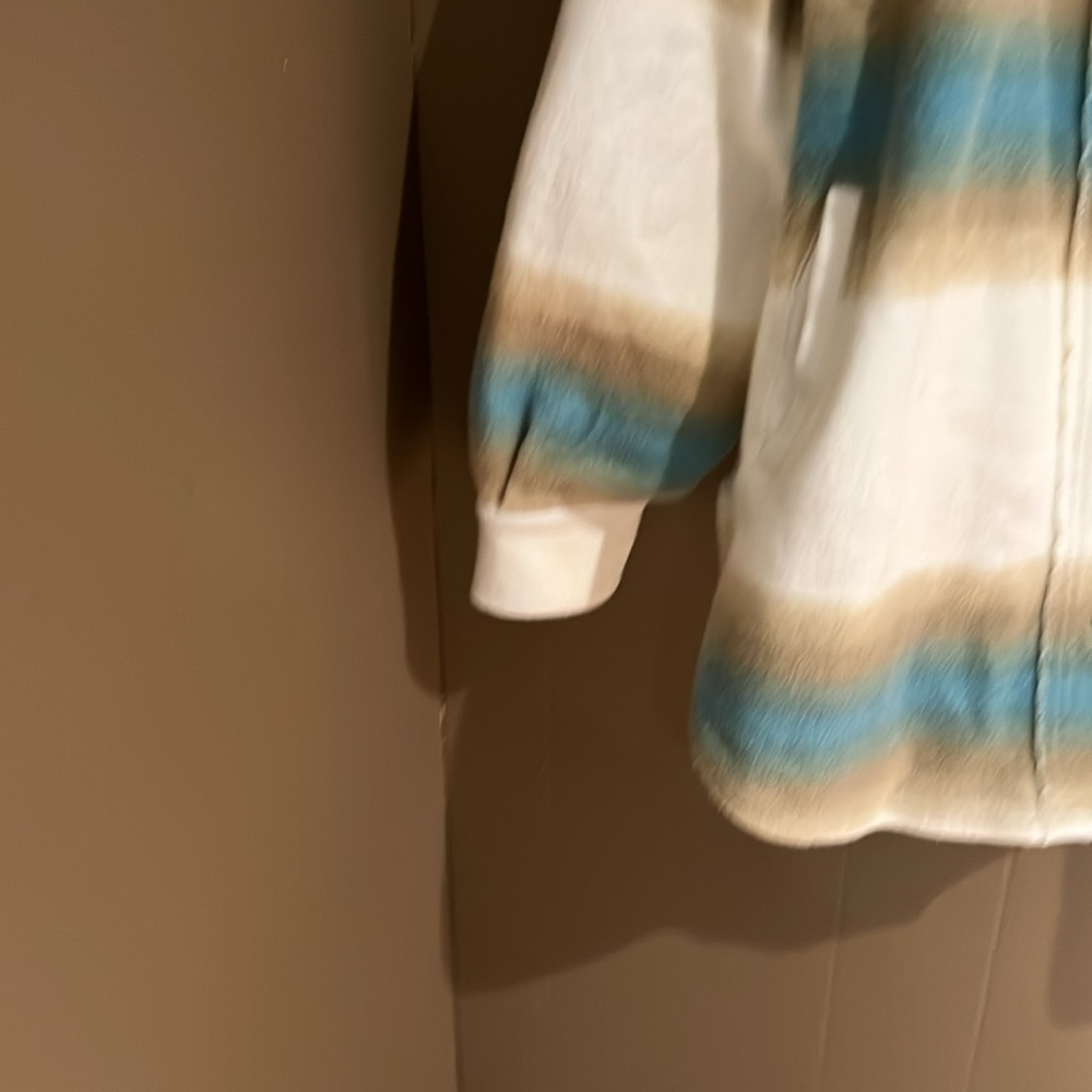 Free People West Coast Ruby Jacket in Cream Striped Pattern Sz M NWT - Picture 7 of 9